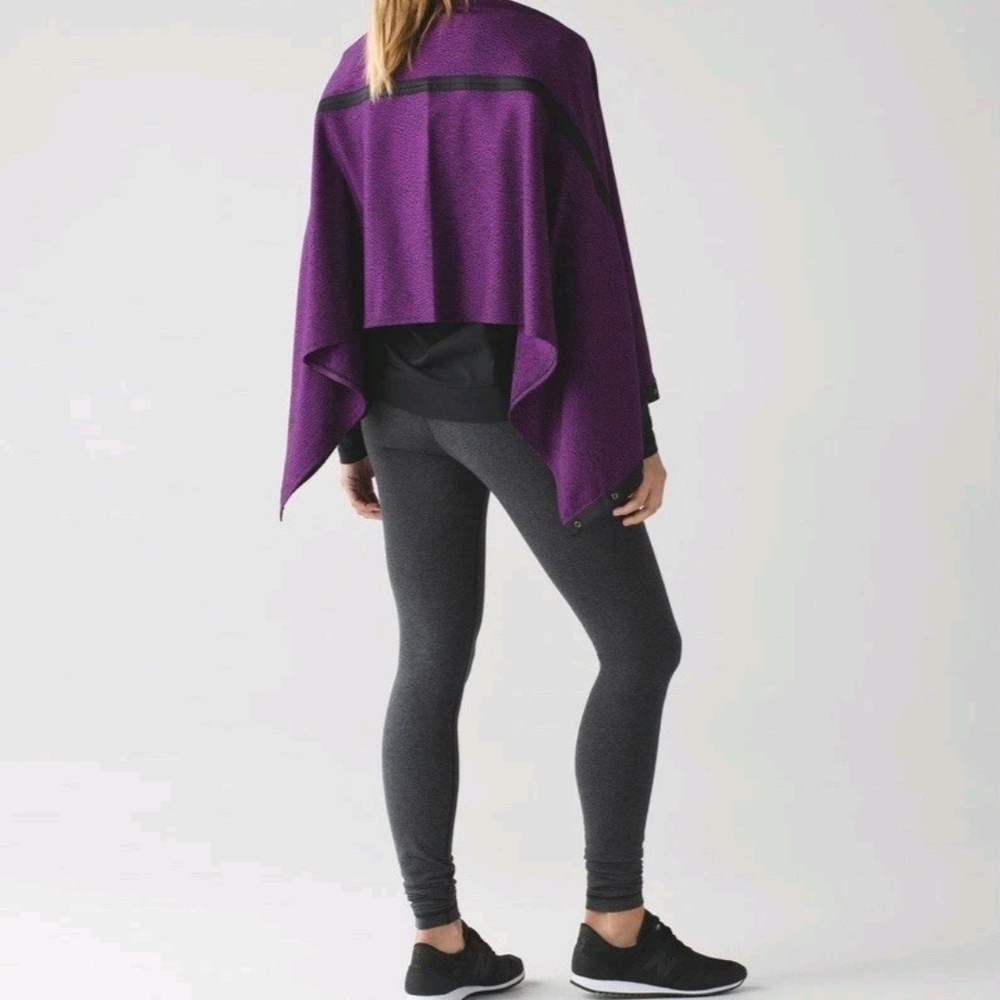 Lululemon Vinyasa Wrap Running Luon Spray Jacquard True Red Black W9AA8S ~ EUC
